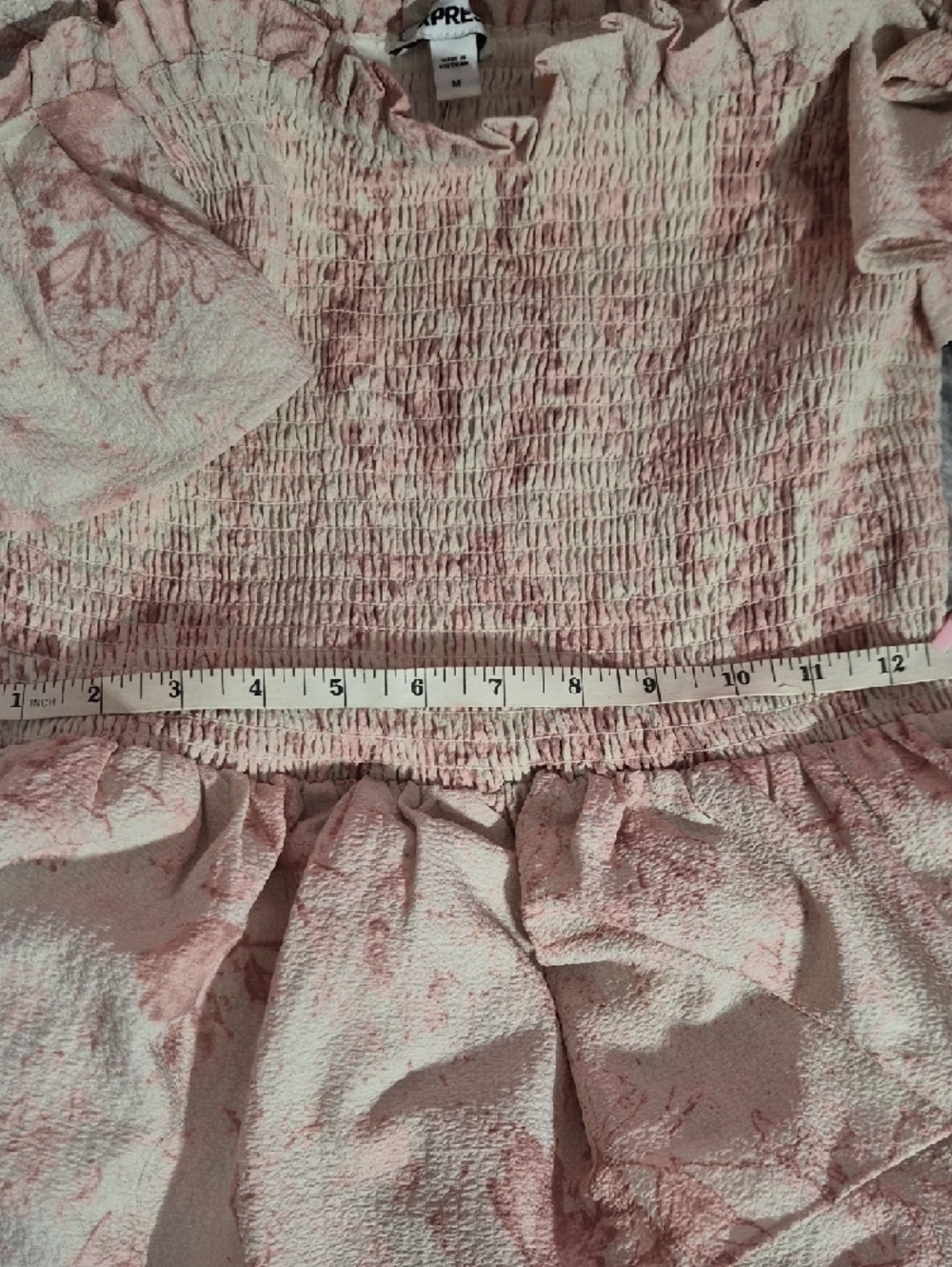 Express Pink Floral Off-Shoulder Ruffled Dress - Picture 4 of 5